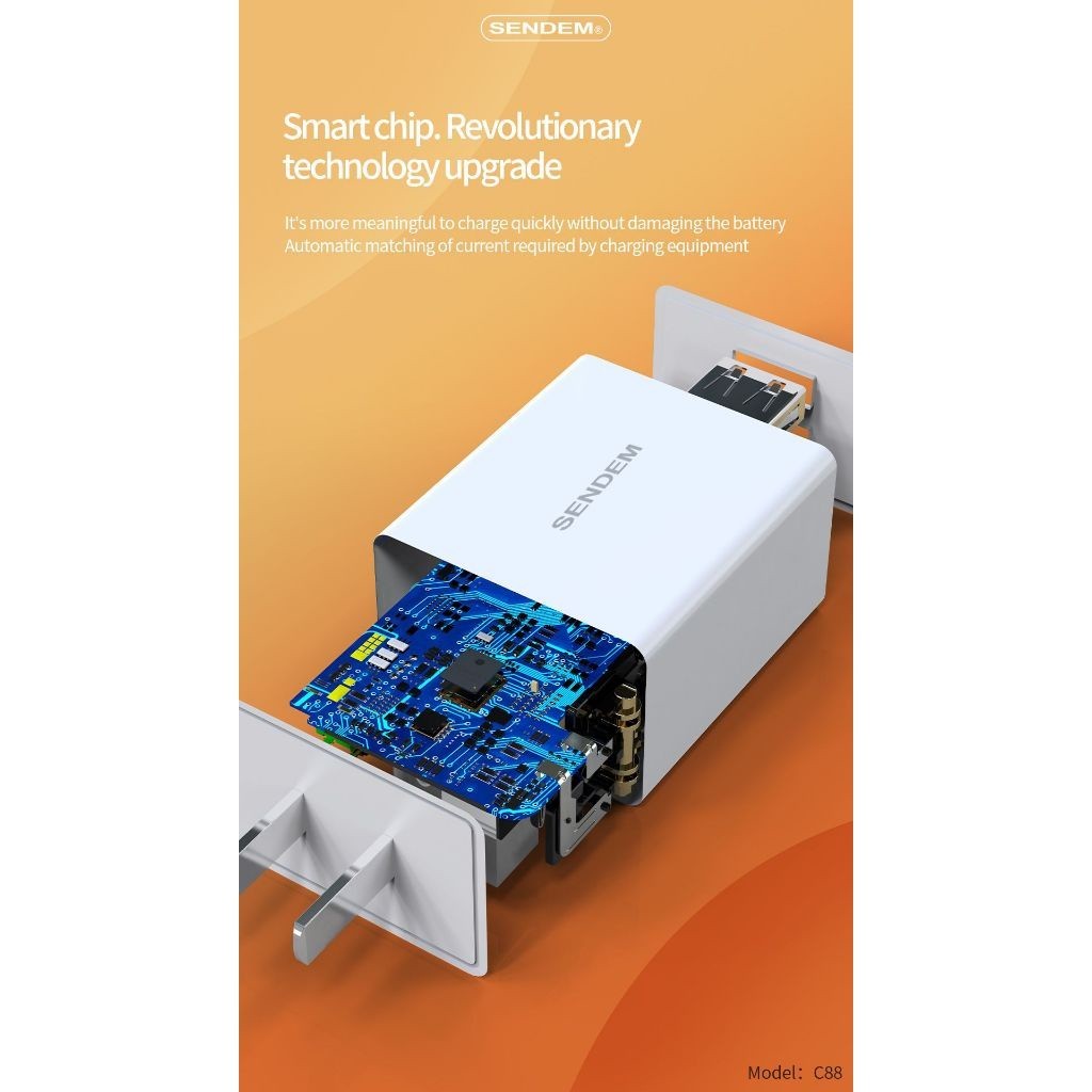 Củ sạc 2 cổng Sendem C88 3.4A | Shopee Việt Nam