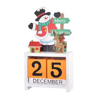 Bàn Giáng Sinh Lịch Để Bàn Số Ngày Khối Gỗ Lịch Đếm Ngược Xmas Lịch Để Bàn Trang Trí Giáng Sinh A