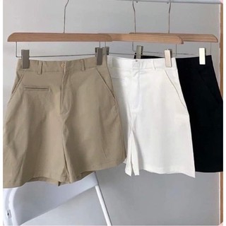 Quần Sooc Nữ KaKi Lưng Cao Hai túi kiểu short đùi Ulzzang Phong Cách Hàn Quốc trẻ trung Siêu Đẹp Có size từ 35-75Kg