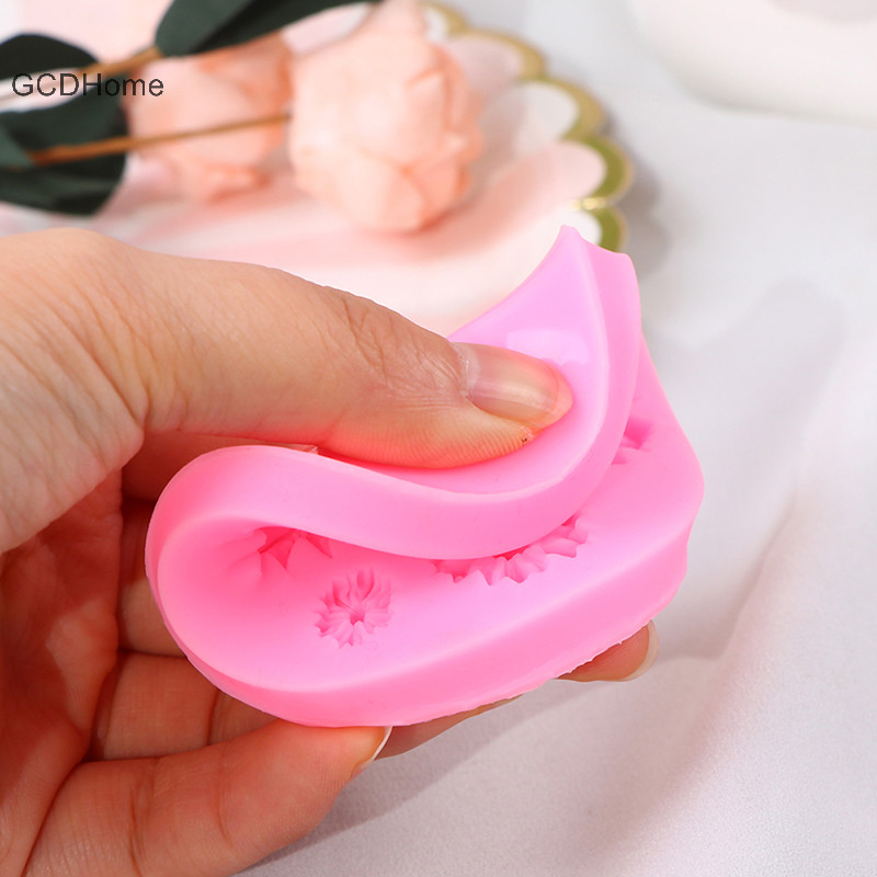 Gcdhome 3D Cánh Hoa Hướng Dương Dập Nổi Khuôn Silicon Giảm Fondant Bánh Trang Trí Dụng Cụ HOT