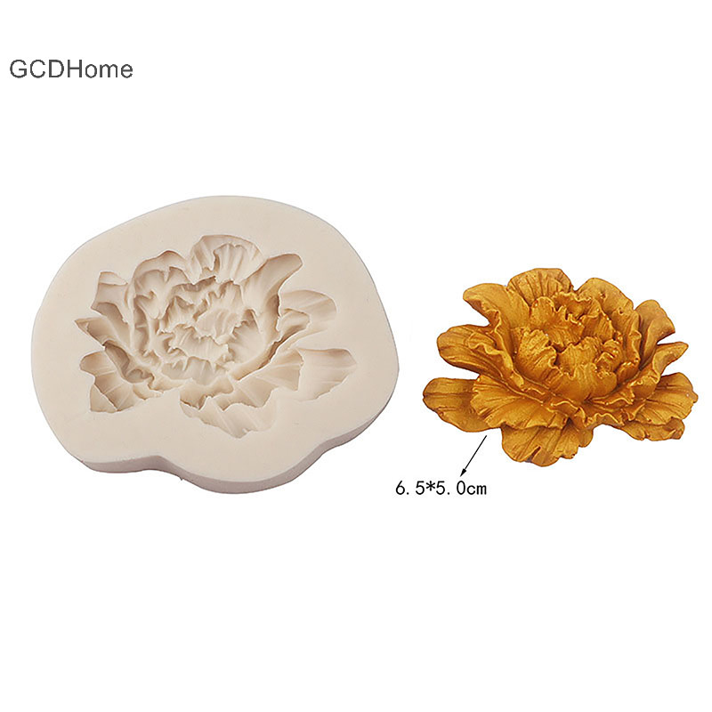 Gcdhome 1Pc Hoa Mẫu Đơn Hoa Hướng Dương Hoa Sen Khuôn Silicon Hoa Hồng Trung Quốc Trang Trí HOT
