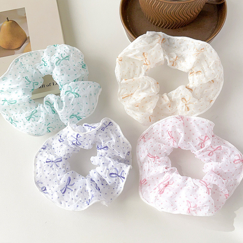[Yunyuan] Nơ xếp ly mùa xuân hè mới Dây buộc tóc ruột lớn ngọt ngào Nữ tính cao cấp Sense Head Rope Dây cao su đuôi ngựa Phụ kiện tóc nữ