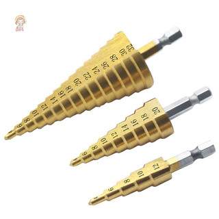 Twe Lớn HSS Thép Bước Nón Mũi Khoan Titan Bộ Lỗ Cắt 4-12 / 20 / 32mm VN