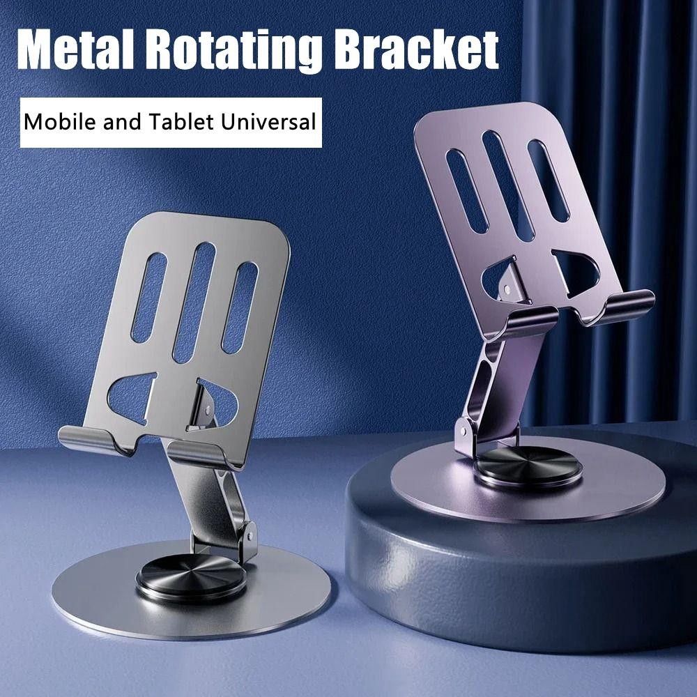 Giá đỡ điện thoại di động SUNKISSD, Giá đỡ để bàn tản nhiệt rỗng xoay vô hạn, Cốc Dolly Thiết kế giảm chấn Chất liệu hợp kim Giá đỡ phẳng