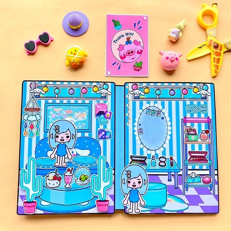toca life world Ngôi Nhà Chú Chó Toca Cinnamon Đáng Yêu ngôi nhà búp bê đồ chơi bằng giấy đồ chơi giấy tocaboca ngôi nhà