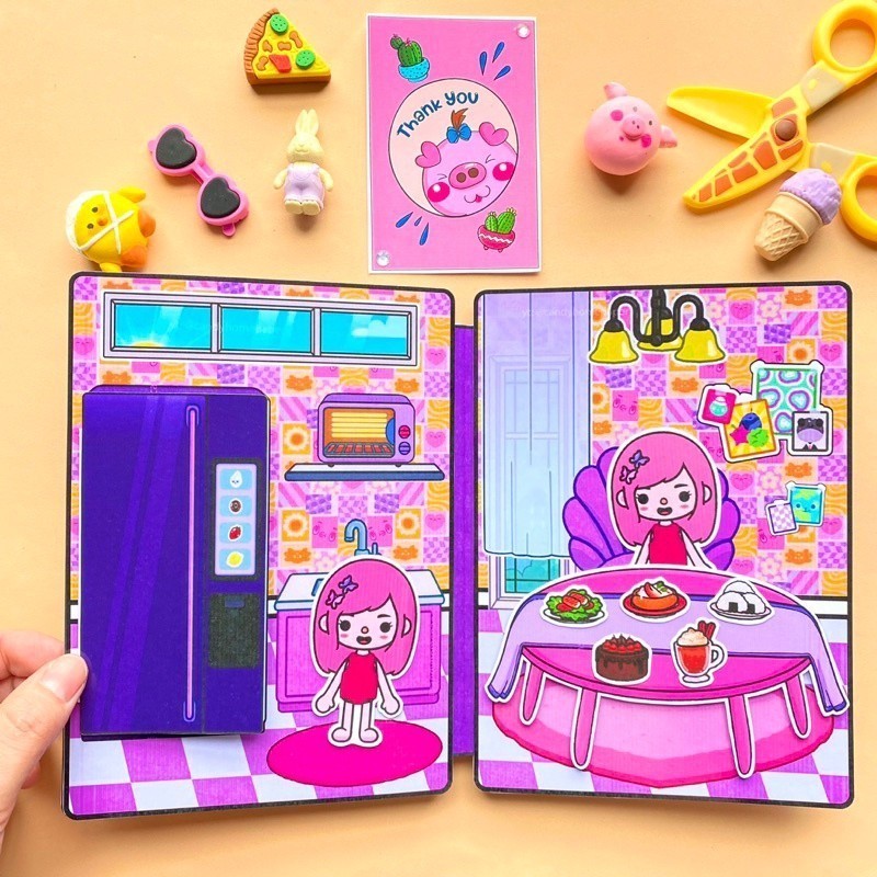 Cuốn Sách Toca Độc Đáo Chất Lượng Cao squishy giấy tự làm búp bê giấy blackpink búp bê giấy ngôi nhà búp bê ngôi nhà búp