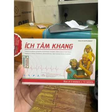 Ích Tâm Khang - hỗ trợ tăng cường chức năng tim, hộp 30 viên