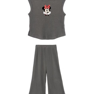 (1-10Y) Trẻ Em Bé Gái Băng Lụa Phù Hợp Với Bé Gái Mùa Hè Màu Trơn Rời Áo Vest Không Tay Top Quần Bộ Hai Mảnh