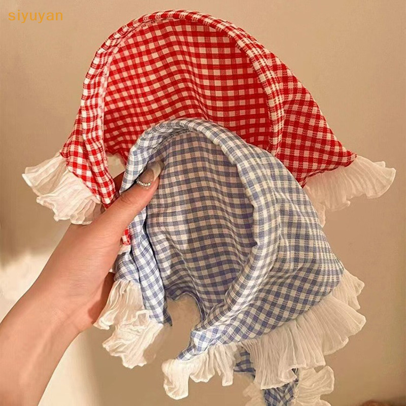 Siyuyan Trắng Ren Khăn Trùm Đầu Phong Cách Mục Vụ Tam Giác Khăn Nữ Retro Khăn Trùm Đầu Du Lịch Ảnh Phụ Kiện Tóc VN