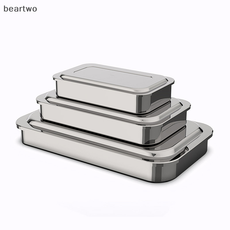< Beartwo > Khay phẫu thuật Thiết bị nắp điều dưỡng Hộp khử trùng cho hộp lưu trữ Dụng cụ bằng thép không gỉ Đẹp