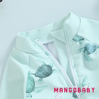 Mg-baby Boy Đồ Bơi Bộ Cá Voi Tay Dài Rash Guard Đồ Bơi Mũ Chống Nắng Tập Đi Tắm Phù Hợp Với Trang Phục