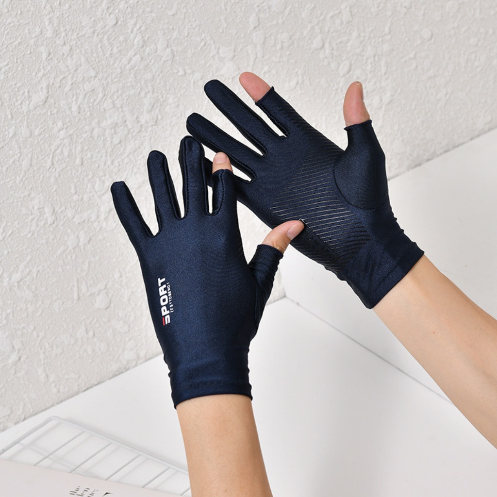 Găng Tay Hở 2 Ngón Chống Nắng - Bao Tay Đi Xe Máy, Có Thể Sử Dụng Cảm Ứng Điện Thoại, Tiện Dụng găng tay xe đạp