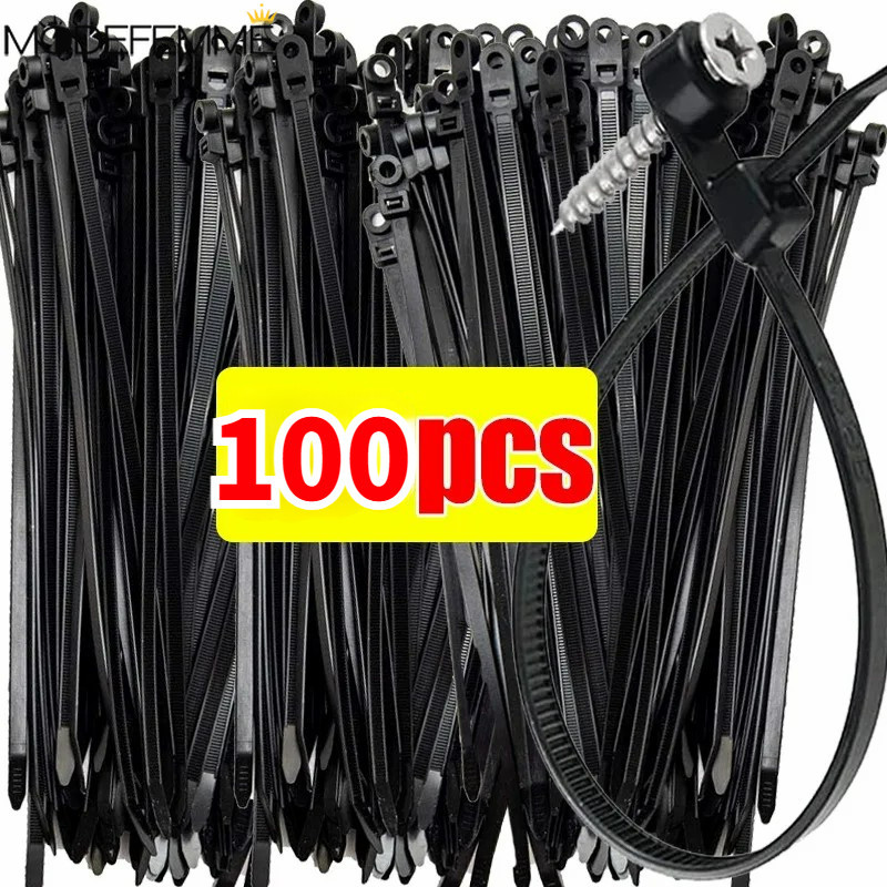 Dây buộc cáp lỗ vít - Dây buộc cáp Nylon tự khóa - Dây buộc dây Vòng buộc dây - Dây buộc cáp cố định có thể tái sử dụng - Dây buộc dây - Đồ dùng tổ chức văn phòng