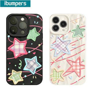ibumpers Ốp điện thoại hàn quốc cute hình ngôi sao cho Iphone 15 14 12 13 11 Pro Max IP 7 8 Plus Iphon X Xs XR Xs Max IP11 nhám Ốp Lưng mỏng silicone mềm chống sốc