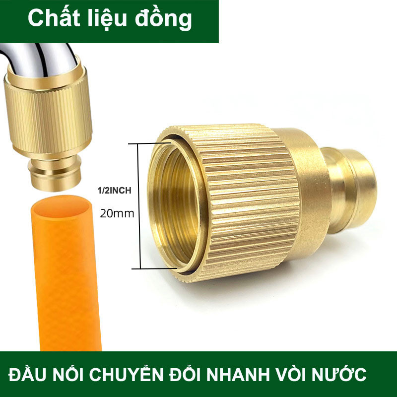 ĐẦU NỐI CHUYỂN ĐỔI NHANH VÒI NƯỚC -1/2INCH，Đầu nối ống nước DN15 FE123