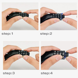 Khóa xe đạp mật khẩu 4 số nhỏ gọn chắc chắn treo yên xe SUNND