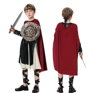 Halloween Cổ Hy Lạp Chiến Binh La Mã cosplay Cha Mẹ-Con Phù Hợp Với Chiến Binh Spartan Chiến Binh Áo Khoác Trang Phục