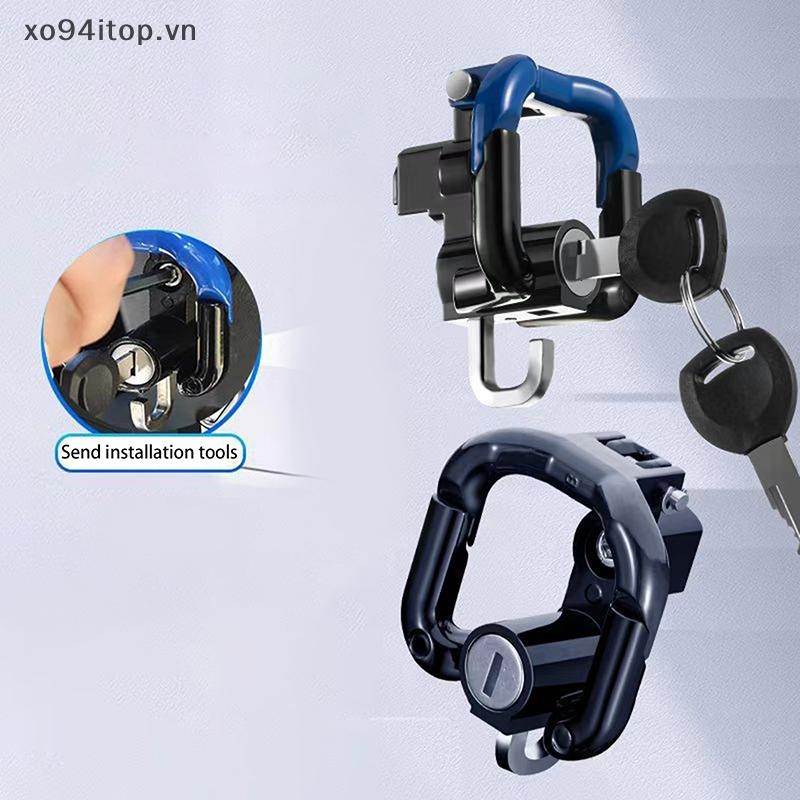 Mũ bảo hiểm xe máy Xoitop Khóa chống trộm Mũ bảo hiểm Khóa an ninh với 2 phím và dụng cụ lắp đặt Phụ kiện xe máy VN
