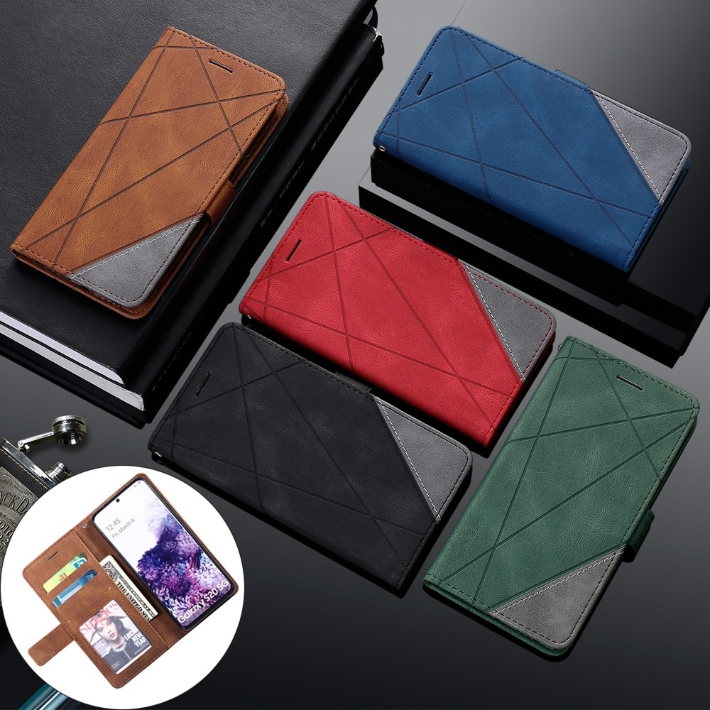 Dành Cho iPhone SE 2 3 2022 2020 6 6s 7 8 Plus 11 Pro 12 Mini XR X Xs Max PU Giả Da Flip Cover Sang Trọng Ví Đựng Thẻ Túi TPU Silicon Ốp Lưng Giá Đỡ Điện Thoại