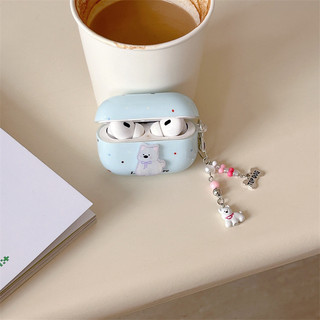 Bắn mực nơ chó cho AirPods 1 / 2 3 Pro Pro2 pro3 Airpod4 Bộ tai nghe Vỏ bảo vệ Bluetooth không dây AirPods Pro i3 i4 pro3 Vỏ bảo vệ tai nghe