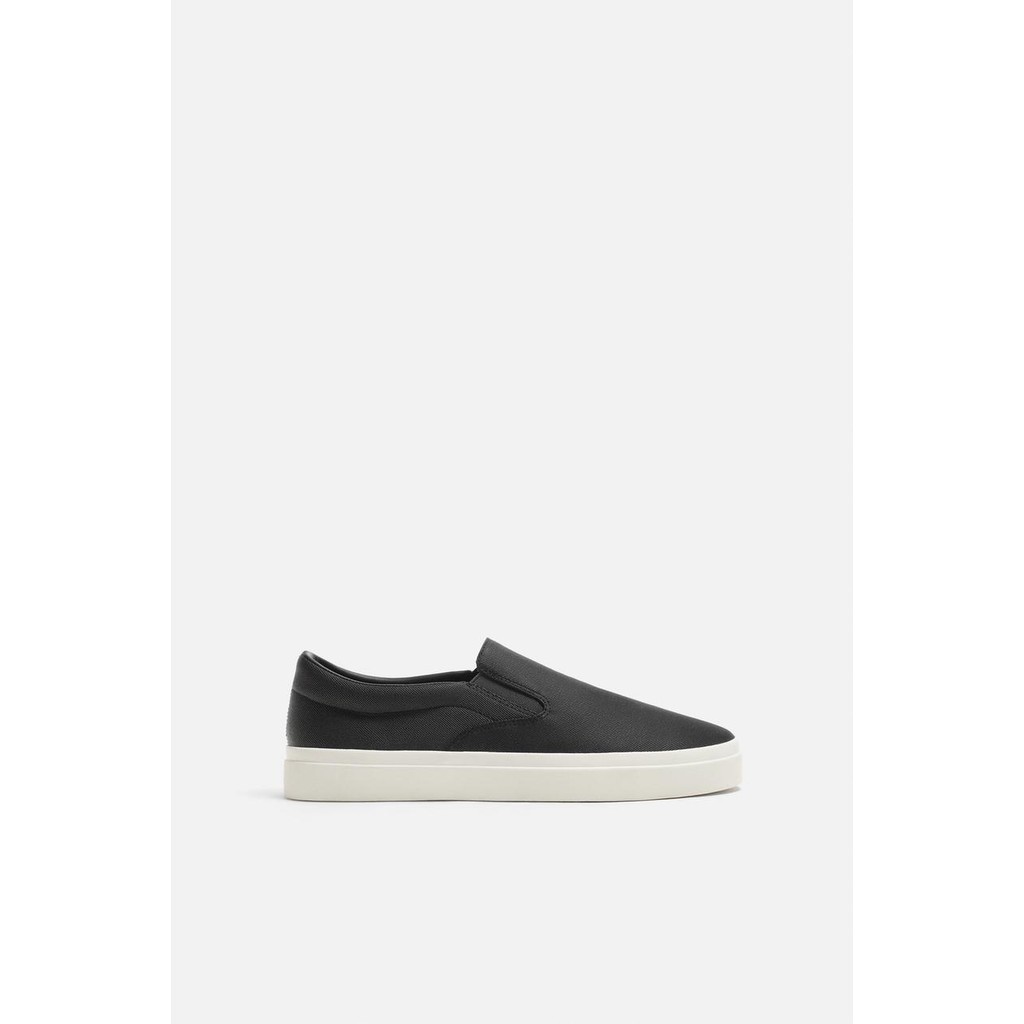 [Chính hãng] Giày sneaker slip on Zara chính hãng Black White Classic - Đen trắng Dáng cổ điển