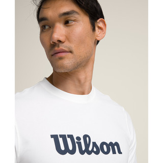 Bán Mới Mới Wilson Thể Thao Thoáng Khí Áo Thun Thời Trang Hàn Quốc Unisex Rời Cổ Tròn Áo Thun