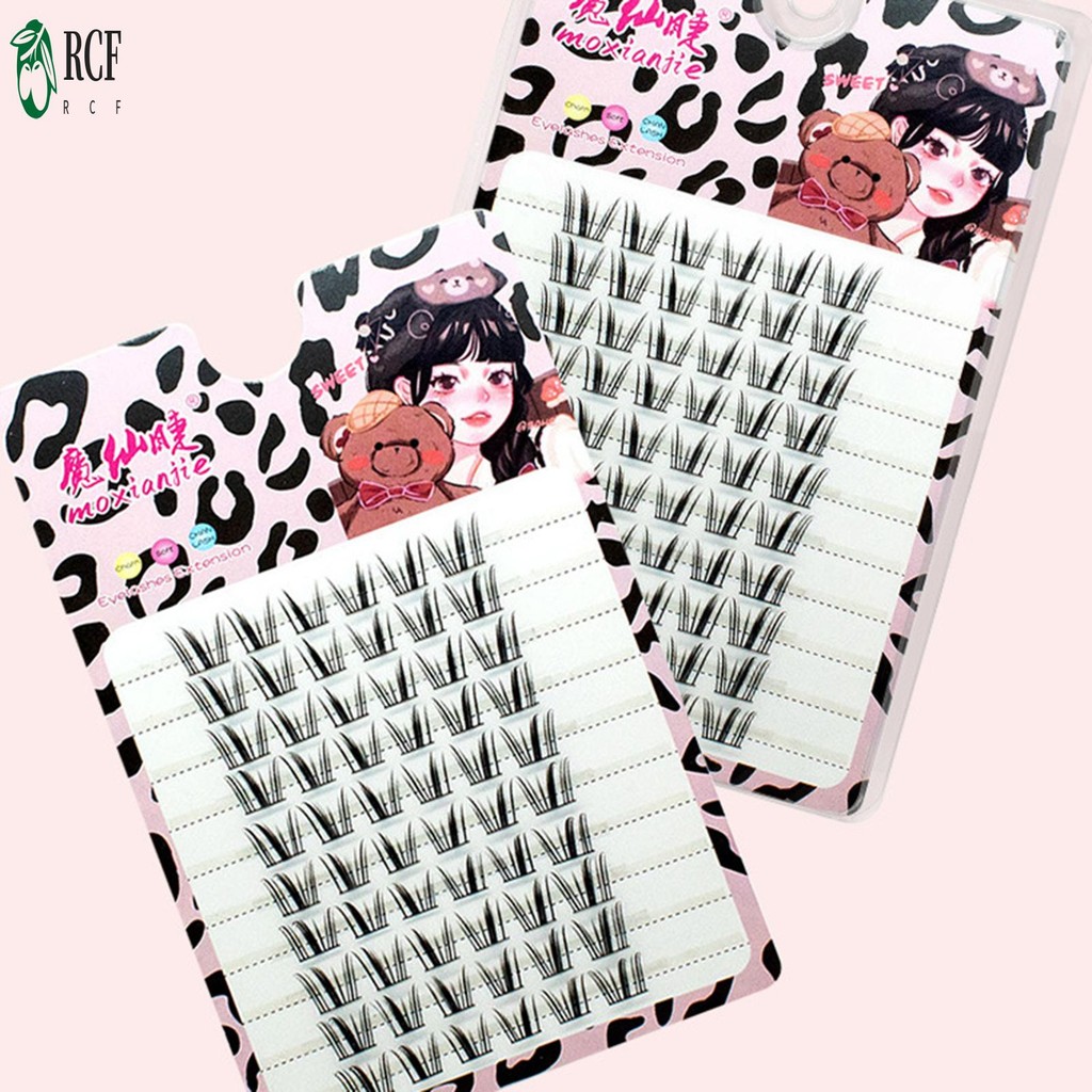 Black Mix 10-14mm Cụm mi Cosplay tự nhiên Lông mi giả