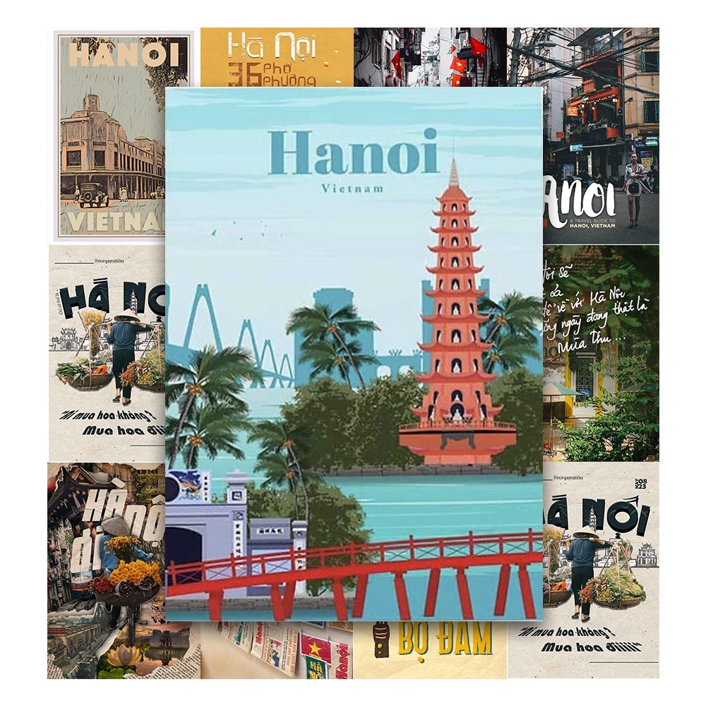 [DECAL] A5 In Màu - Set 50 Tờ Poster Giấy Dán Tường - POSTER HÀ NỘI - Decor Trang Trí Nhà | MS: 111562