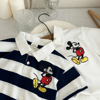 Áo thun ngắn tay sọc cổ polo cho bé trai và bé gái, cotton, mùa hè, cổ gập dễ thương cho trẻ em vừa và lớn