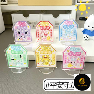 Standee Mô hình mini để bàn bằng nhựa Acrylic hoạt hình Sanrio Kuromi Melody Cinnamoroll Kitty Pochacco Pompurin