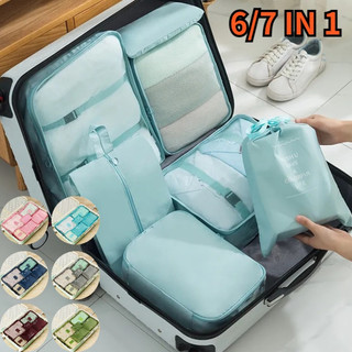 Set 7 Túi Đựng Đồ Du Lịch đa năng,Bộ 7 Túi Đựng Đồ Du Lịch Phân Loại Ngăn Nắp Dành Cho Vali,kín nước