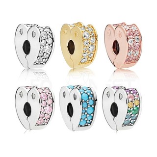 Hạt Charm Khóa an toàn đá cuội hình trái tim Z quyến rũ tự làm