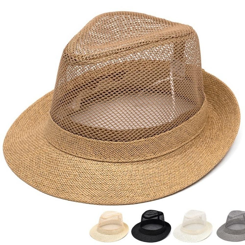 Mũ Fedora FEDAOG thoáng khí và nhanh khô, phù hợp cho cả nam và nữ, thiết kế lưới giống mũ jazz panama.