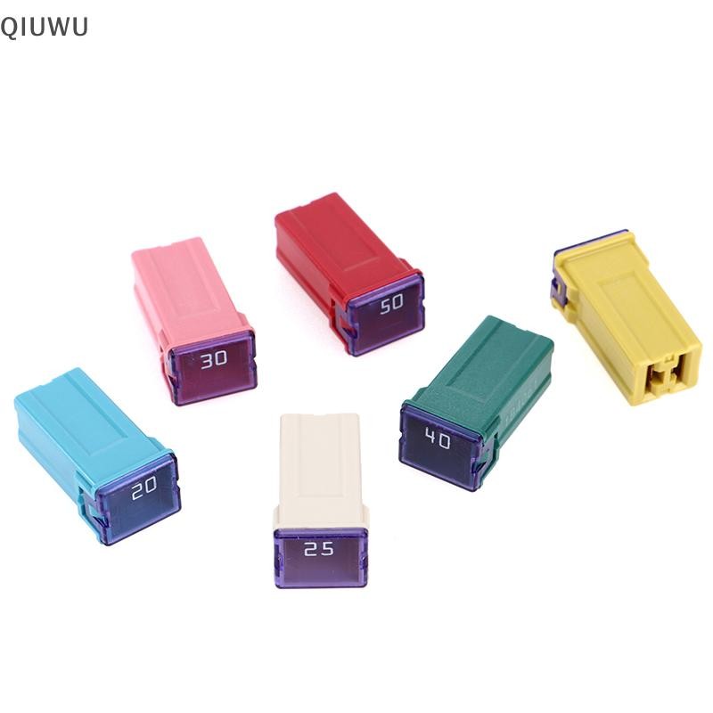 Cầu chì vuông QIUWU 32V 20A 25A 30A 40A 50A60A Cầu chì ô tô có hộp nhựa.