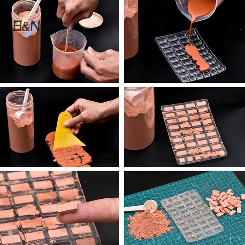 B & N 1 Cát Bàn Làm Gạch Khuôn Silicon Mô Hình Gạch Nhà Nhỏ Handmade Bộ DIY Trang Trí Nhà Cửa.