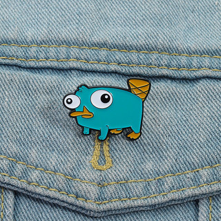 Hoạt Hình Phineas Và Ferb Nhân Vật Hoạt Hình Men Trâm Dễ Thương Sáng Tạo Perry The Platypus Huy Hiệu Kim Loại Ba Lô Phụ Kiện Quà Tặng Cho Bạn Bè
