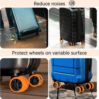 Làm Dày Bánh Xe Silicon Bảo Vệ Hành Lý - Giảm Tiếng Ồn Bánh Xe Du Lịch Bánh Xe Bọc Phụ Kiện Hành Lý