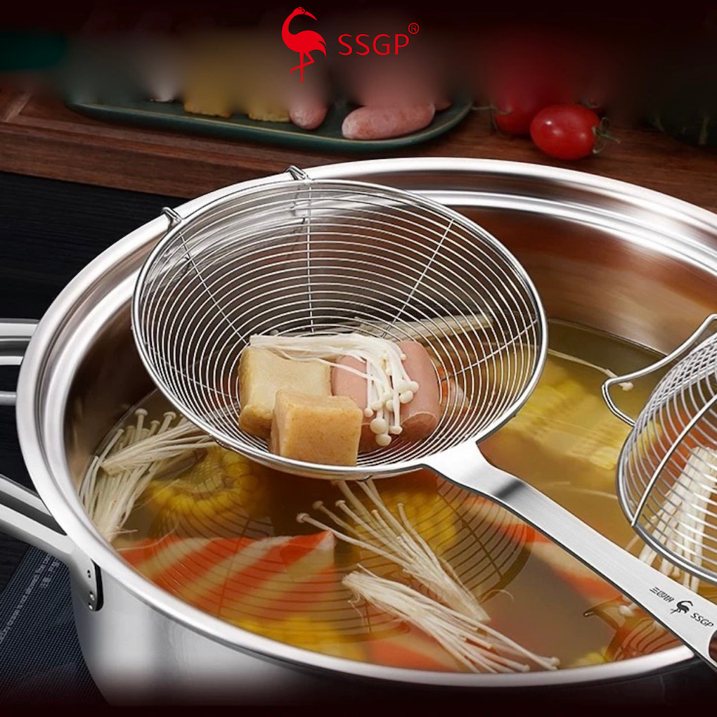 Vá canh lớn inox 304 SSGP Vá lẩu inox 304, muôi lẩu, muôi canh, Vá múc lớn, Vá múc lẩu