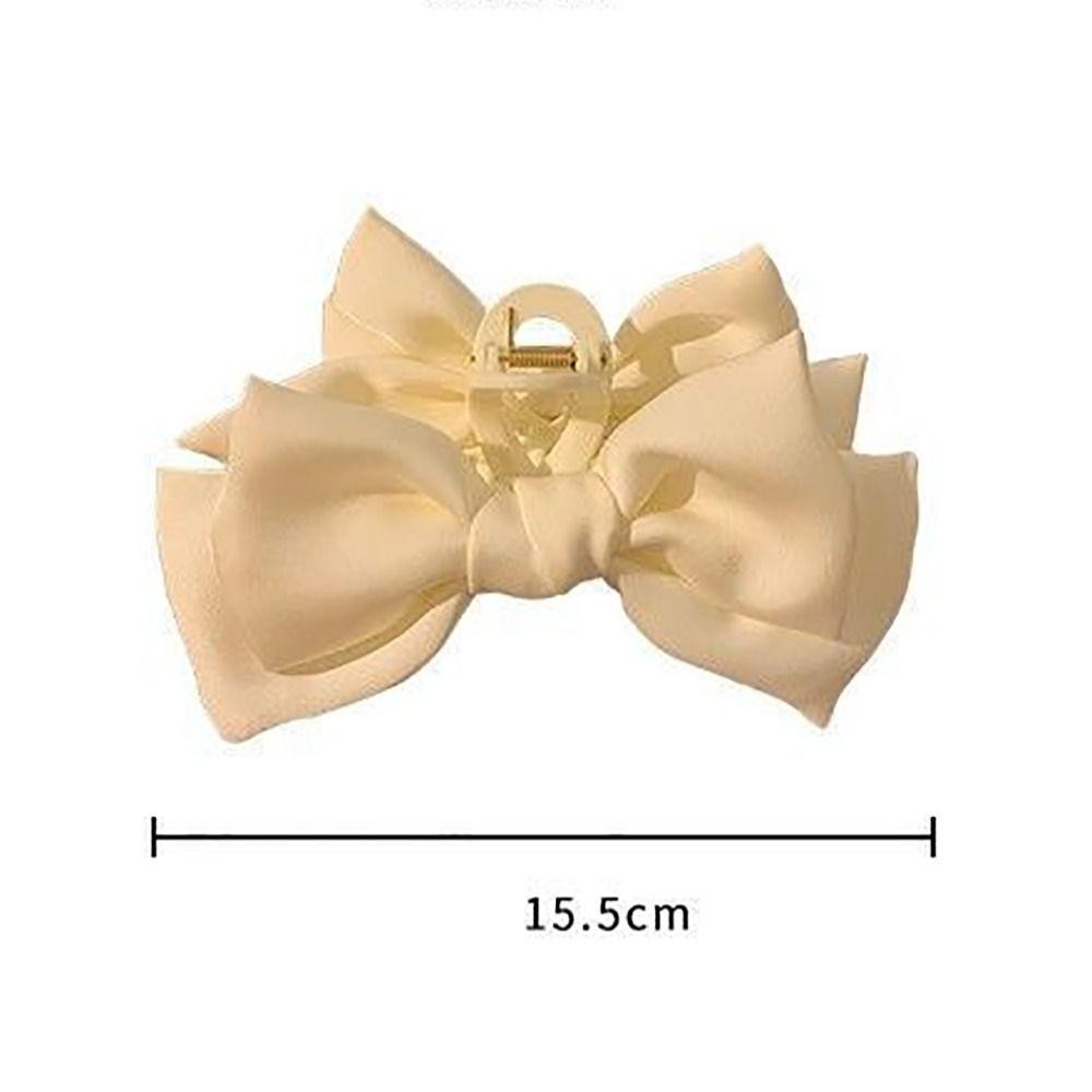 TRACEILLOIAN Bướm Satin Móng Vuốt Tóc, Màu Trơn Phiên Bản Hàn Quốc Nơ Kẹp Tóc, Thời Trang Vải Acrylic Phụ Kiện Tóc Nữ