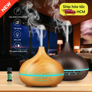 Máy Xông Tinh Dầu Máy Khuếch Tán Cổ Cao Thông Minh 7 Màu LED Tạo Hương Thơm Giảm Căng Thẳng