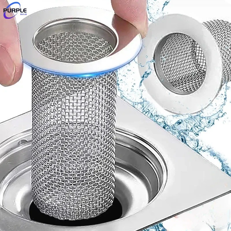 1 / 2 / 4 Phòng Tắm Vệ Sinh Sàn Thoát Nước Lọc Lưới Chống Tắc Bồn Rửa Nhà Bếp Bằng Thép Không Gỉ Lọc Chống Mồ Hôi Niêm Phong Bao