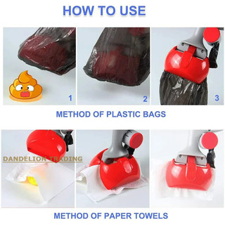 [DANDLEION] Pet Dog Pooper Scooper Dụng cụ làm sạch ngoài trời di động Dụng cụ nhặt rác Bộ sưu tập túi Poop Dụng cụ làm sạch tiện lợi Dụng cụ thu gom chuồng cho chó