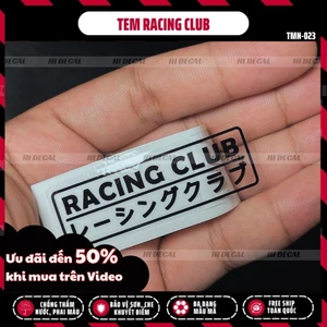Tem Racing Club dán biển số cho mọi dòng xe | TMN-023 | Decal cao cấp chống nước chống phai màu