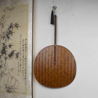 Phong Cách Trung Quốc Lớn Sơn Mài Tre Dệt Nhóm Quạt Cũ Hai Mặt Hanfu Palm Fan Handmade Trung Quốc Quạt Mùa Hè Thoáng Mát Quạt