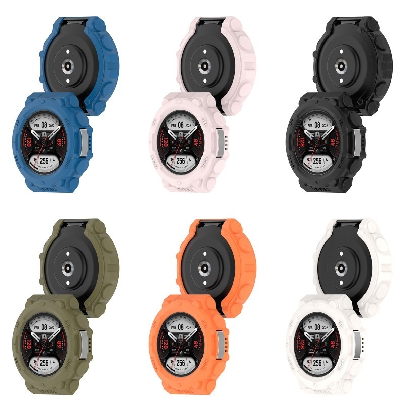 Amazfit T-Rex2 Vỏ đồng hồ silicon mềm TPU rỗng sang trọng cho Amazfit T-Rex 2 Chống sốc Chống vân tay Đồng hồ thông minh Vỏ khung bảo vệ màn hình