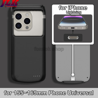 [Jlk] Ốp Điện Thoại Sạc Pin Đa Năng 10000mAh Cho iPhone SE 7 / 8 Plus 11 12 13 14 15 pro max sạc dự phòng Samsung S23 s24 ultra Di Động Bên Ngoài Power Bank Sạc Dành Cho Xiaomi Huawei