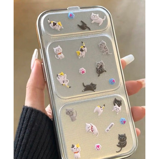 Vỏ điện thoại có thể gập lại mạ điện sang trọng DIY Phim hoạt hình dán cho iPhone15 14 13 12 11 Pro Max Vỏ camera chống sốc Vỏ sau cứng được bảo vệ hoàn toàn