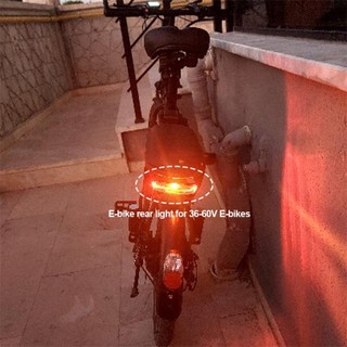 Lookshow 36-60V Ebike Đèn hậu LED chống nước Đèn cảnh báo an toàn cho xe đạp điện M5N1