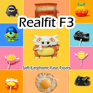 [imamura] Dành cho Ốp lưng Realfit F3 Phim hoạt hình sáng tạo Vỏ tai nghe silicon mềm Vỏ bọc NO.3