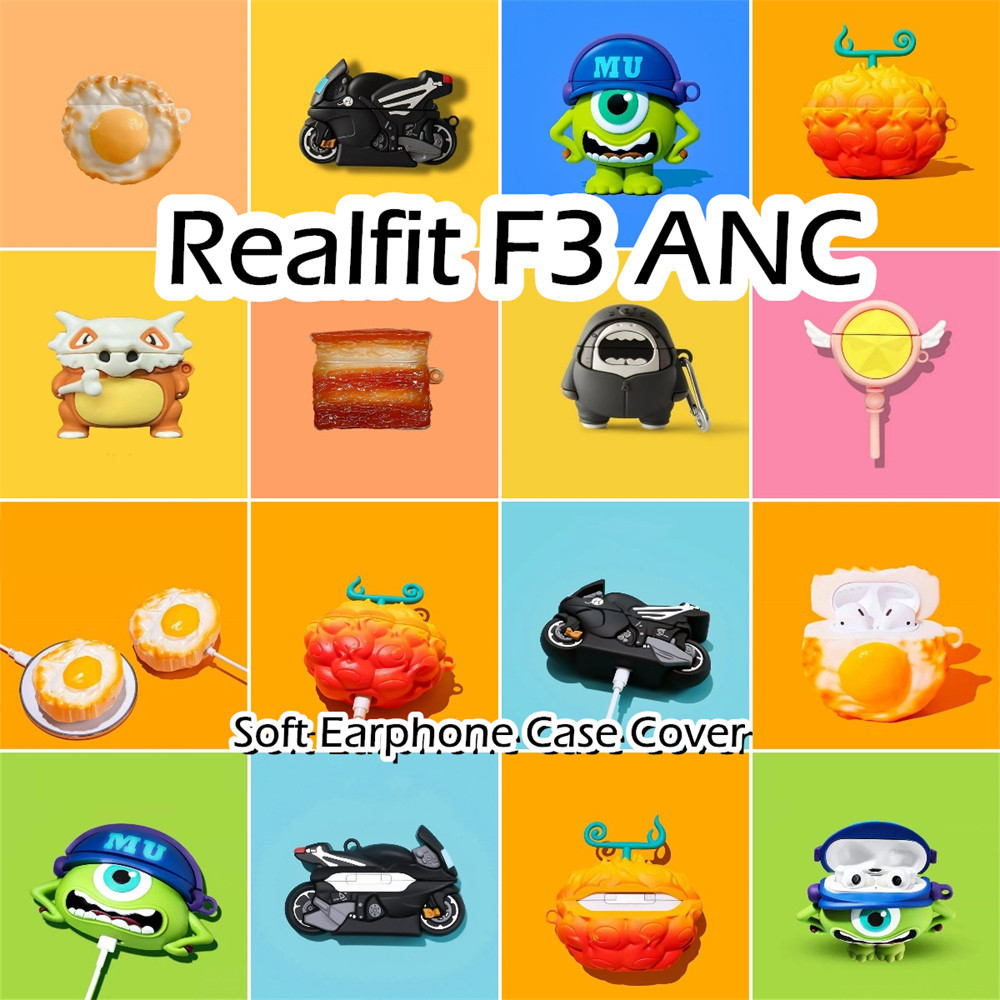 [Ngôi sao tương lai] Dành cho Ốp lưng Realfit F3 ANC Phim hoạt hình sáng tạo Vỏ tai nghe silicon mềm Vỏ bọc NO.3